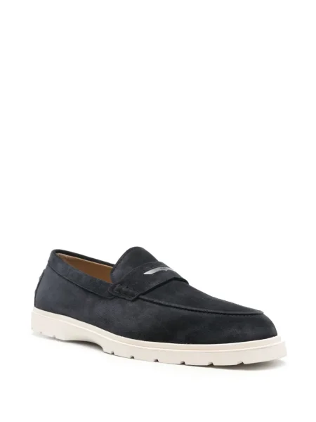 Pantofi loafer Tod's din piele de căprioară albastru