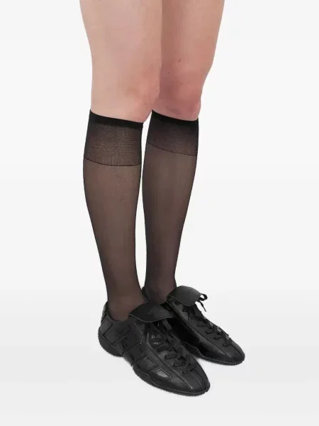 Sneakerși Miista cu șireturi din dantelă negru