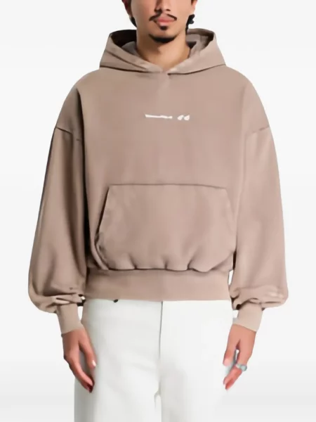 Bluza z kapturem Twojeys z logo brązowa