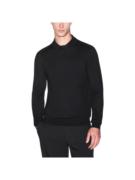 Tricou Eax de lână negru