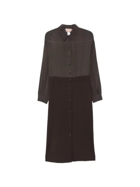 Rochie tip cămașă Twinset maro