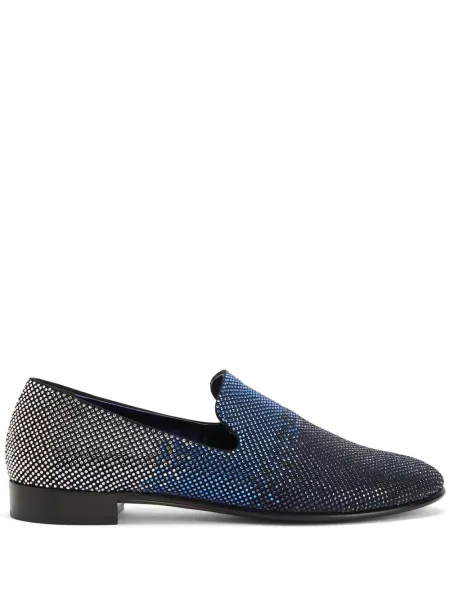 Pantofi loafer Giuseppe Zanotti de cristal albastru