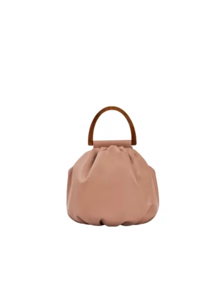 Torebka skórzana Malababa skórzana beżowa