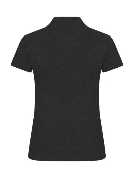 Clique Basic Polo z bawełny – dopasowany krój – anthracite Melange szara