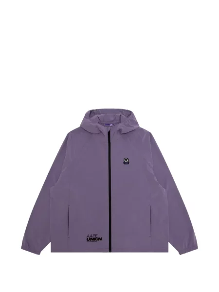 Geacă Aape By A Bathing Ape cu glugă cu autograf violet