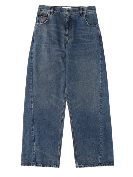 Široké džíny Msgm modré