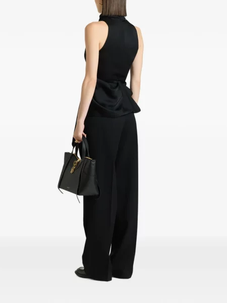 Top Givenchy din satin drapat negru