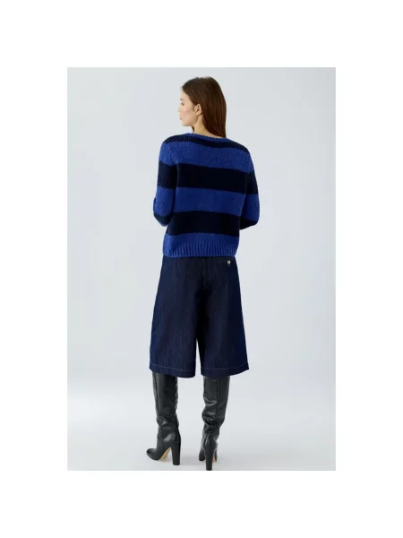 Sweter Oui wełniany niebieski