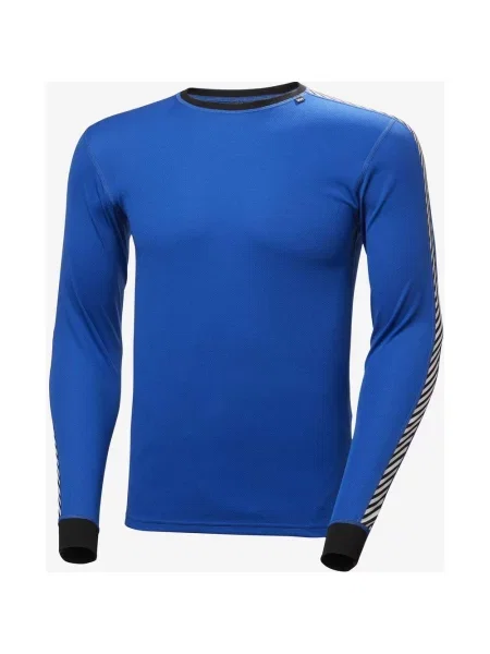 Koszulka termoaktywna damska Helly Hansen HH Dry Stripe Crew z długim rękawem niebieski królewski czarny S biały