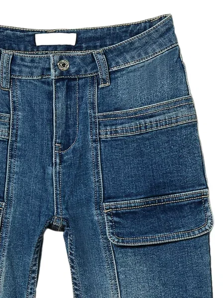 Jeansy dziecięce Twinset niebieskie