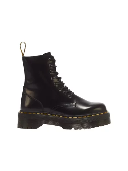 Botki Dr. Martens skórzane na platformie czarne