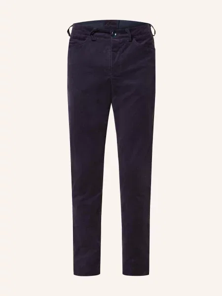 Grasegger Klasické Kalhoty Turin Slim Fit Z Manšestru modrá