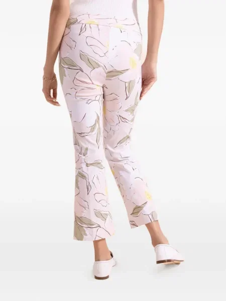 Pantaloni Avenue Montaigne cu model floral evazate