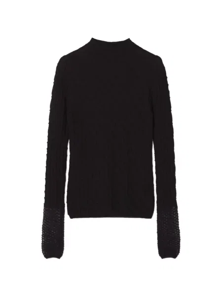 Top Lanvin de lână negru