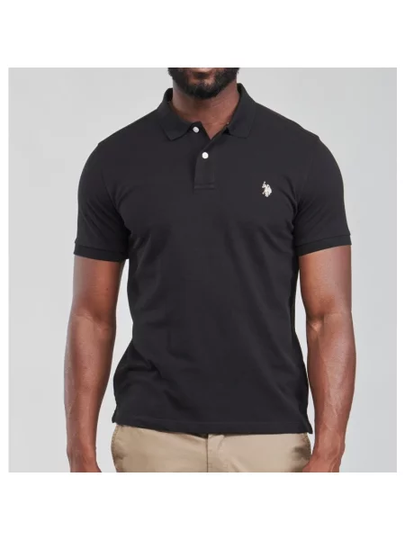 Koszulka polo U.s Polo Assn. casual z logo czarna