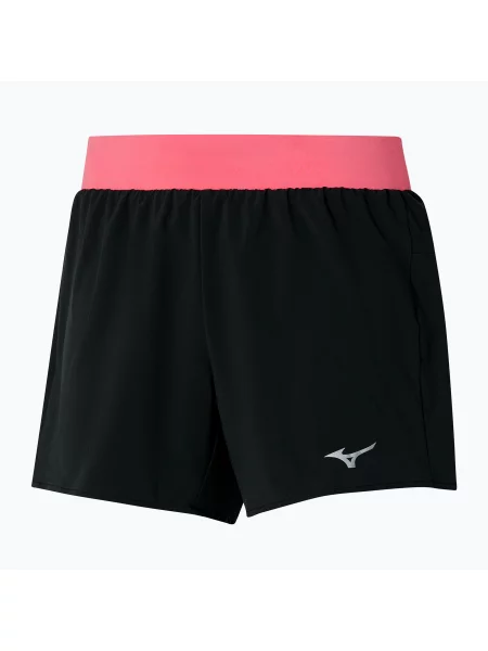 Дамски къси панталони за бягане Mizuno Alpha black/coral черно