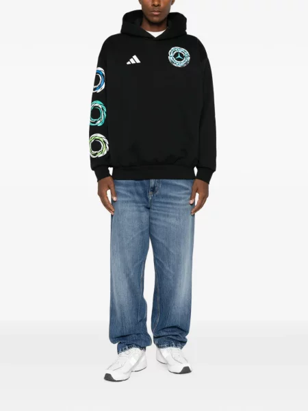 Leggings Adidas cu imagine negru