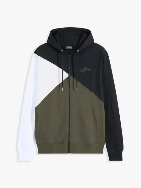 Bluza rozpinana z kapturem z bawełny organicznej czarna