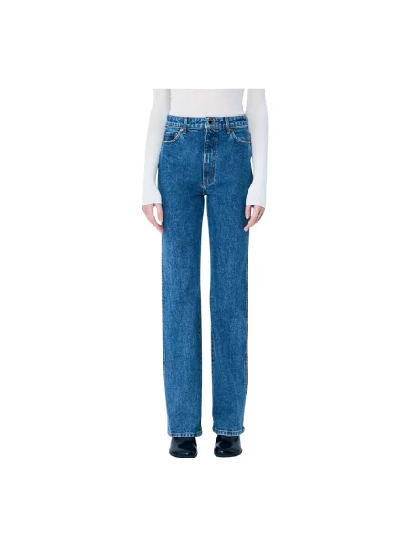 Proste jeansy Khaite niebieskie