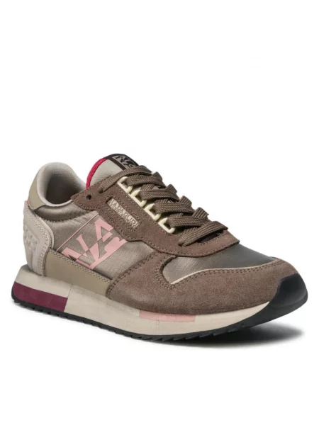 Sneakersy Napapijri skórzane zielone