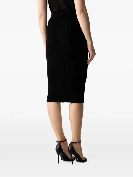 Fustă midi Guess tricotate negru