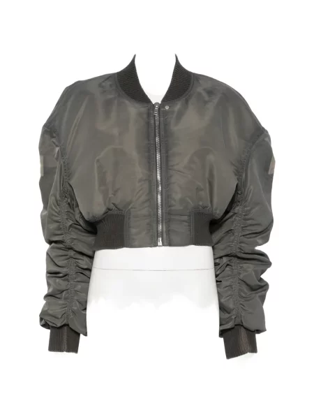 Geacă bomber Rick Owens cu volane gri