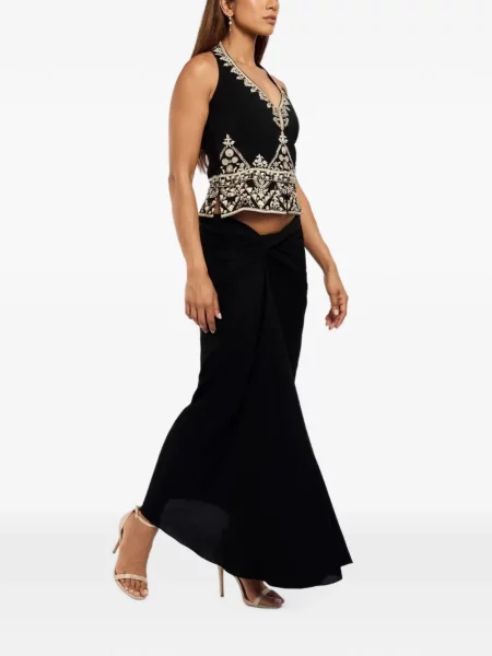 Vestă International Appeal cu model floral negru