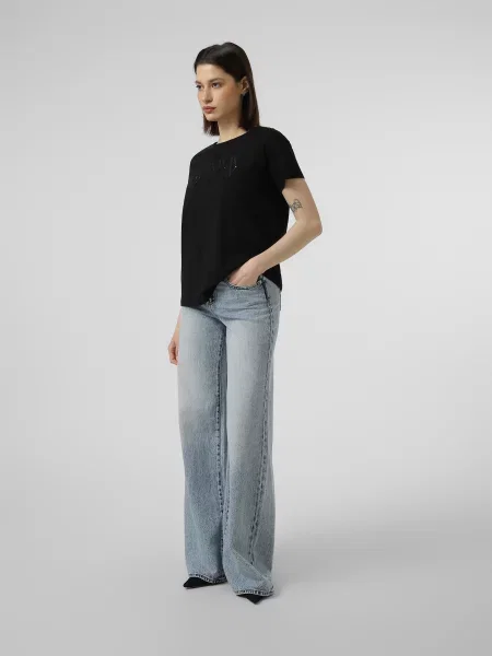 Прямые джинсы Armani Exchange из лиоцела голубые