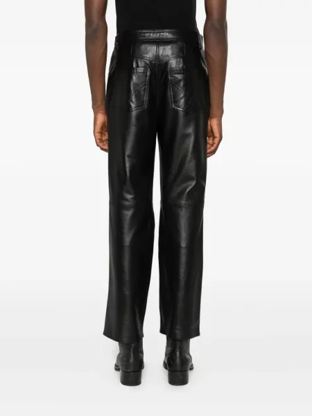 Pantaloni Medeea din piele negru