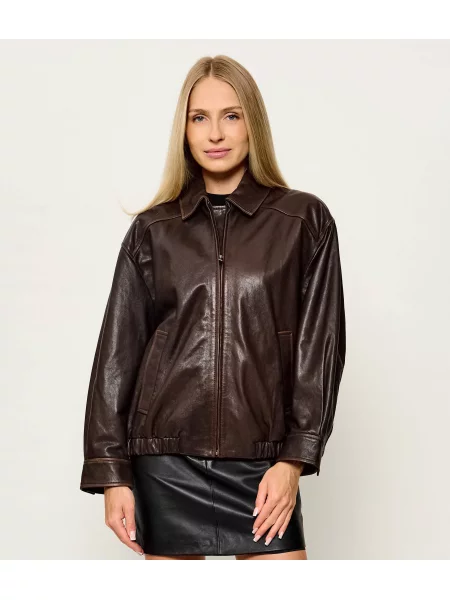 Weekend MaxMara Geacă de piele Wkdcose maro