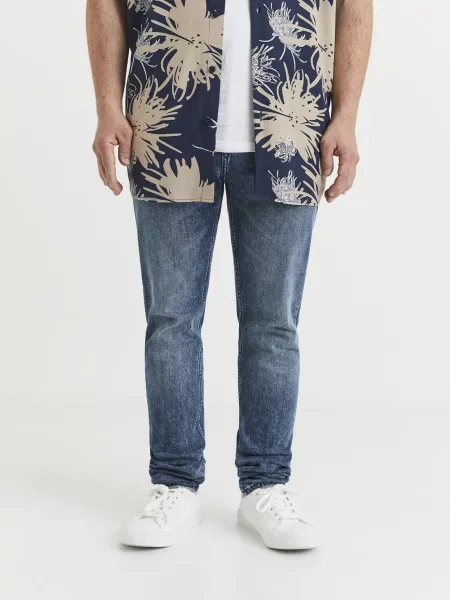 Blugi drepți Celio albastru