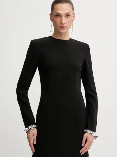 Rotate rochie mini evazați negru