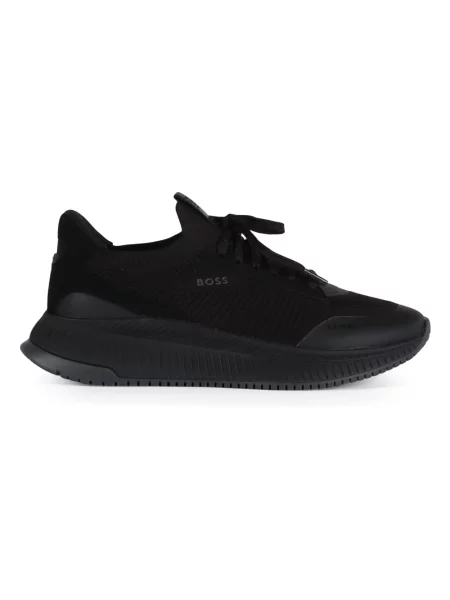 Sneakersy Boss skórzane czarne