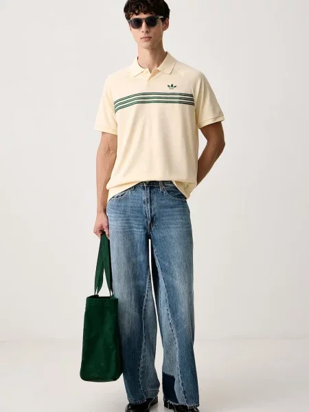 Adidas Originals polo tričko pánske žltá