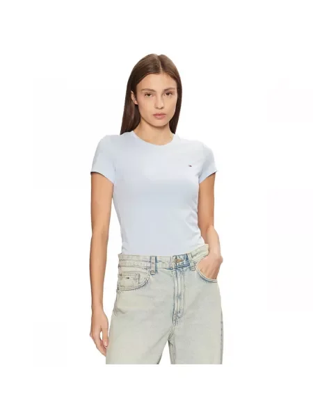 Tommy Jeans basic tričko dámske modrá
