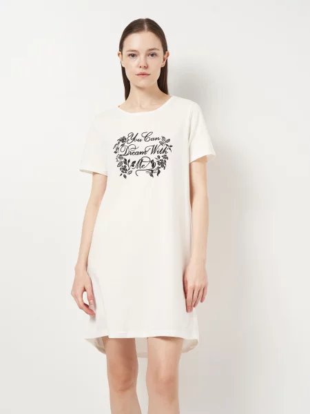 Нічна сорочка Роза молочний
