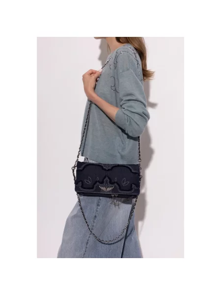 Zadig&Voltaire torebka crossbody jeansowa niebieska