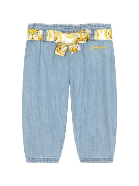 Spodnie dziecięce Dolce And Gabbana niebieskie