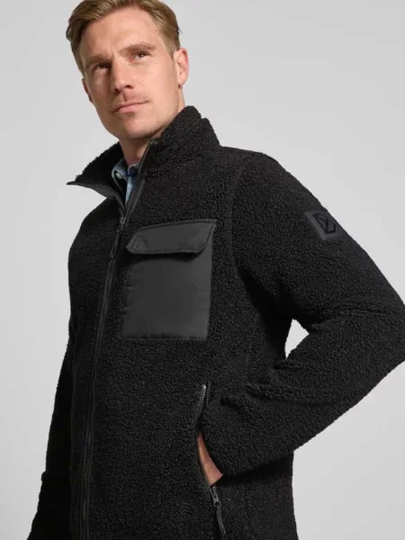Bluza polarowa z kieszenią na piersi model PETER' Didriksons czarny