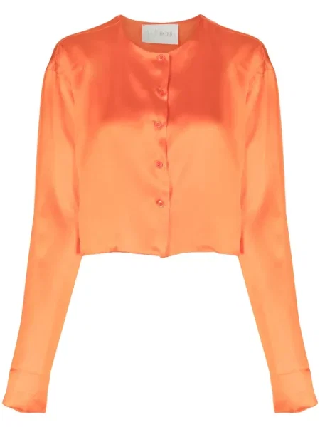 Cămașă Woera de mătase portocaliu
