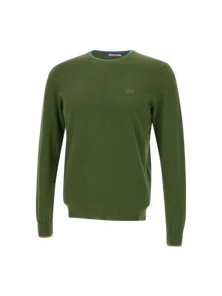 Sweter Sun68 z logo zielony