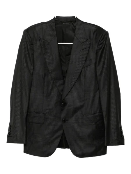 Costum Tom Ford în carouri de costum negru