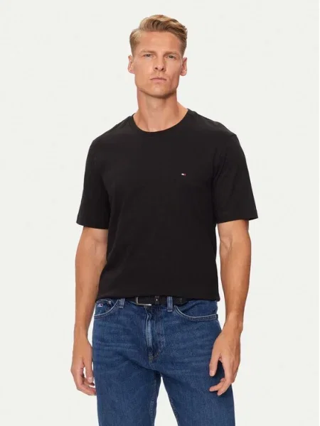 TOMMY HILFIGER Tricou ESSENTIAL' negru