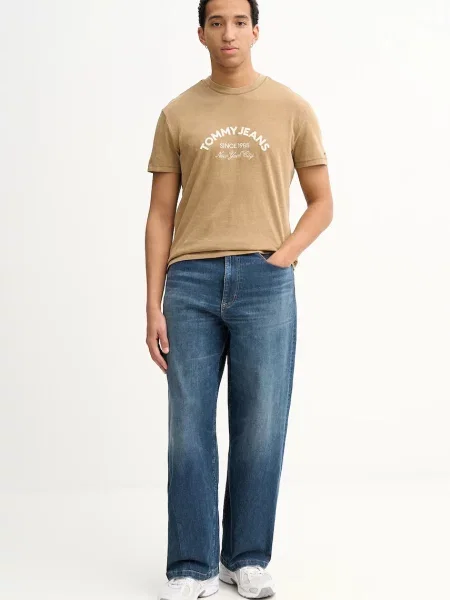 Tommy Jeans kratka majica rjava