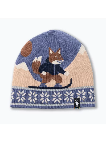 Gyerek téli sapka Smartwool Reversible Art Beanie nightfall blue. Méret: L-XL kék