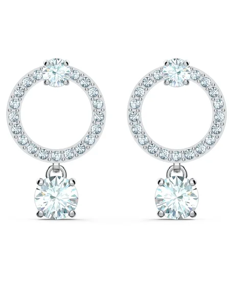 Swarovski Cercei Attract Circle' argintiu