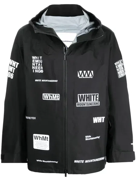Lehký bunda White Mountaineering s potiskem bílá
