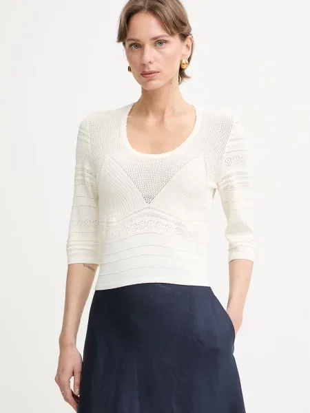 Twinset pulover pentru femei cu vâscoză bej
