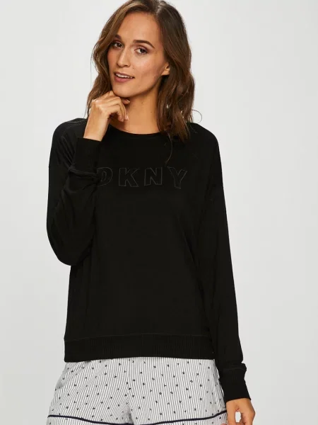 DKNY SLEEPWEAR Top de pijama negru