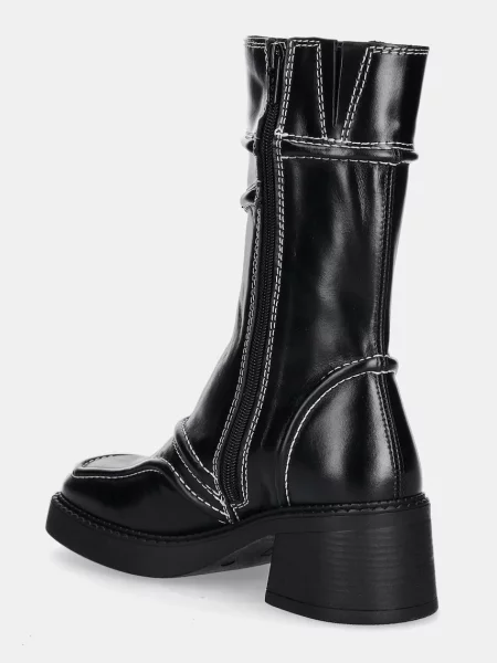 Miista cizme de piele Malene cu drept negru